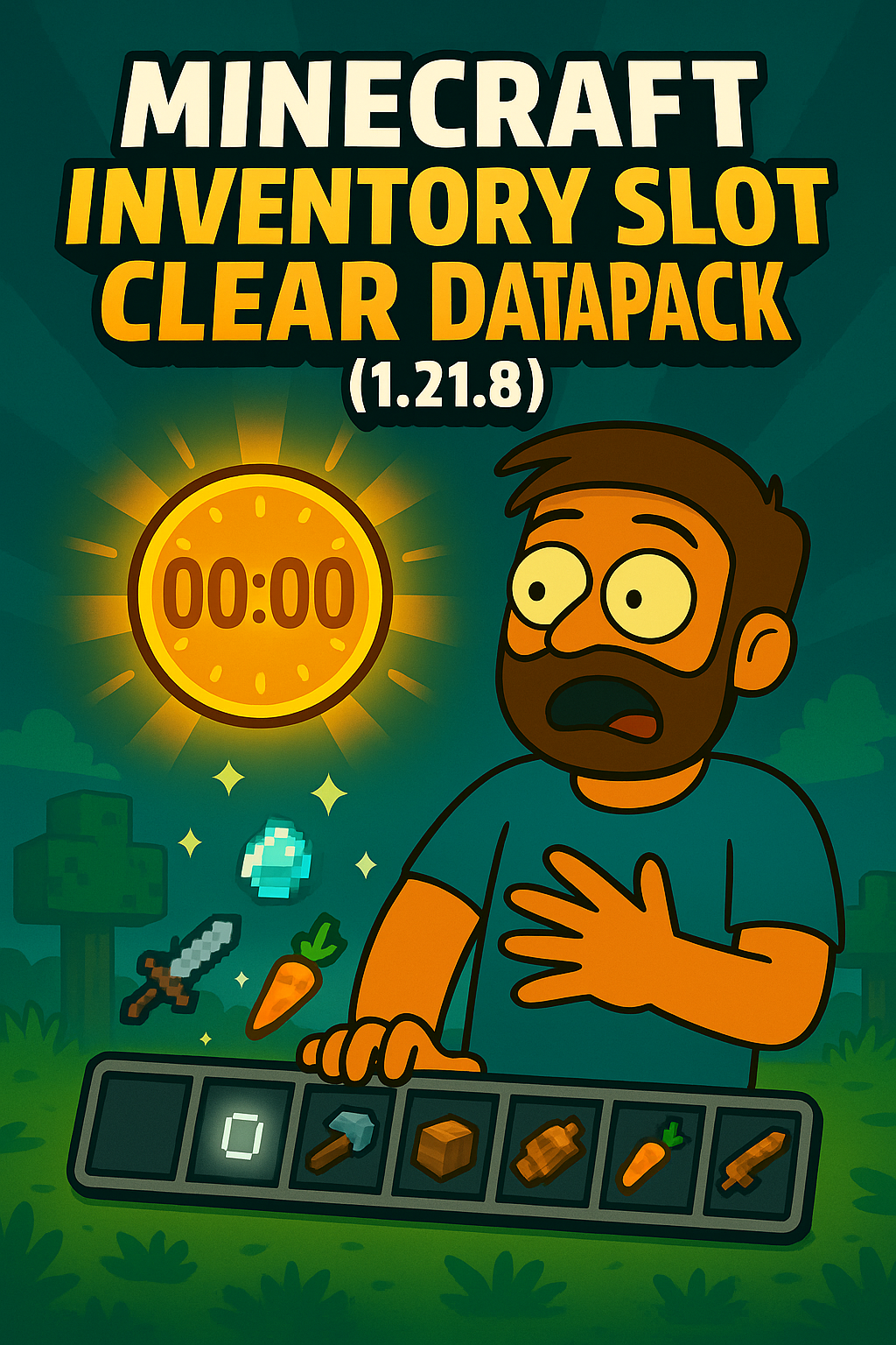 Minecraft: Inventory Slot Clear Datapack (1.21.8)